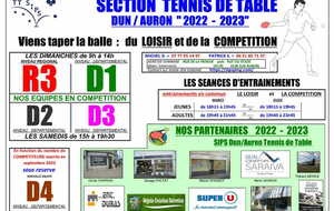 Section Tennis de table Dun sur Auron (18130)